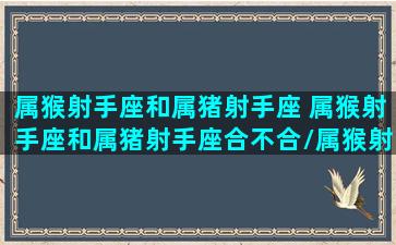 属猴射手座和属猪射手座 属猴射手座和属猪射手座合不合/属猴射手座和属猪射手座 属猴射手座和属猪射手座合不合-我的网站